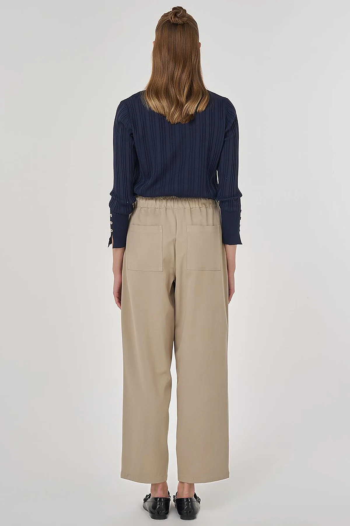 Relaxed-Fit Lyocell Pants Stone