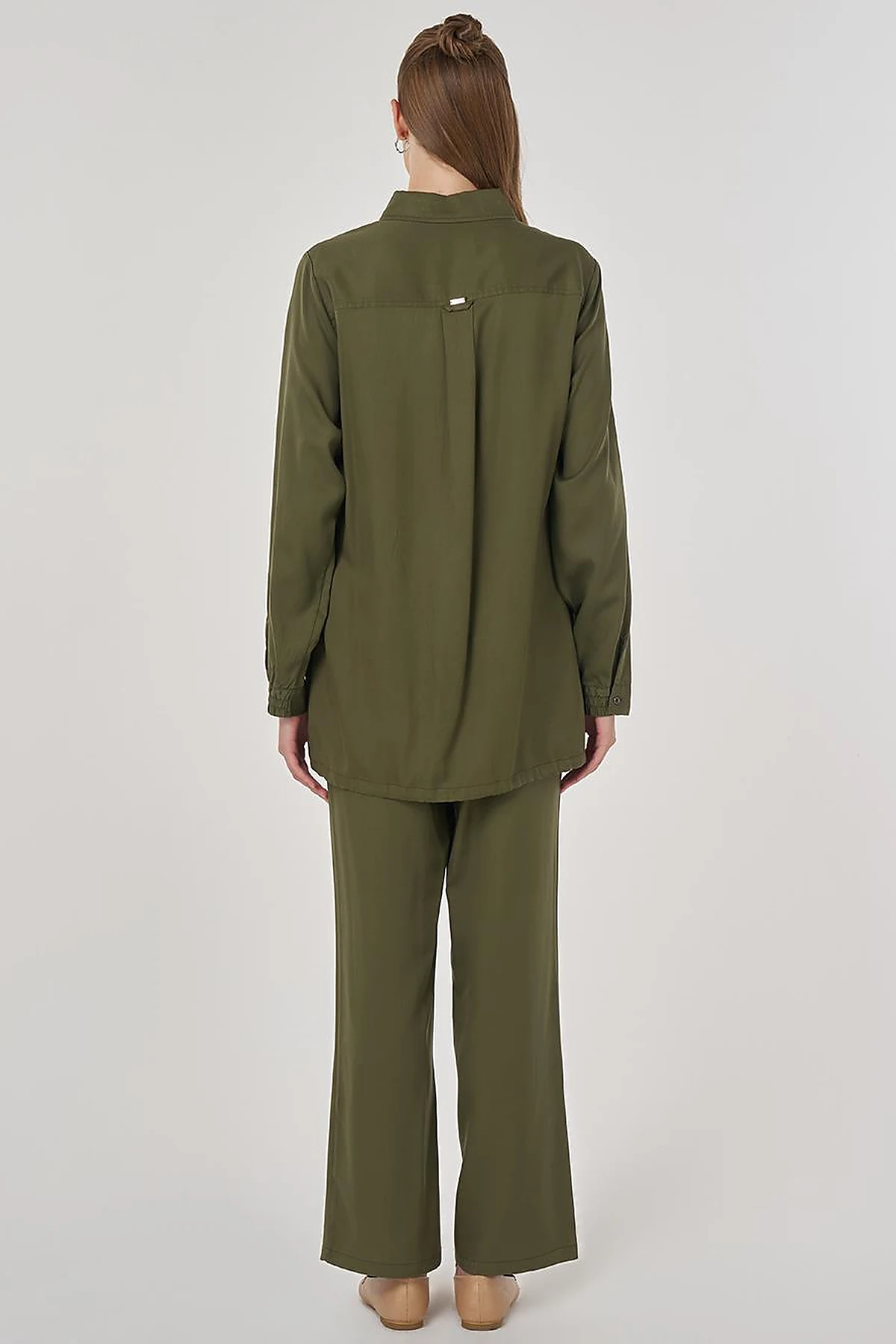 100% Lyocell Double-Pocket Tunic Khaki