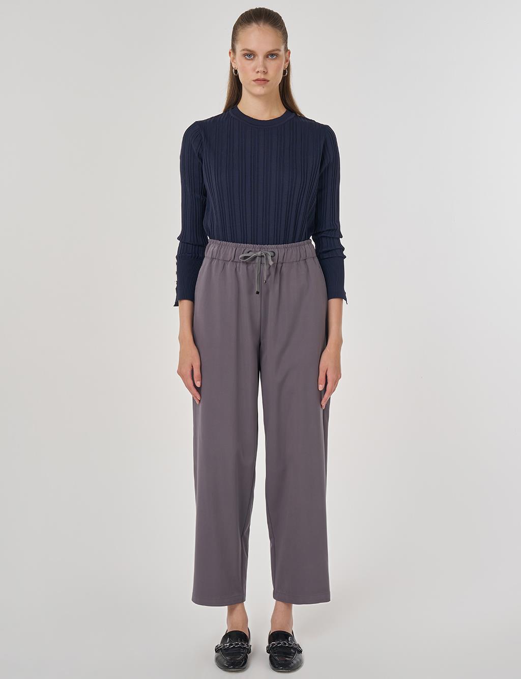 Relaxed-Fit Lyocell Pants Anthracite