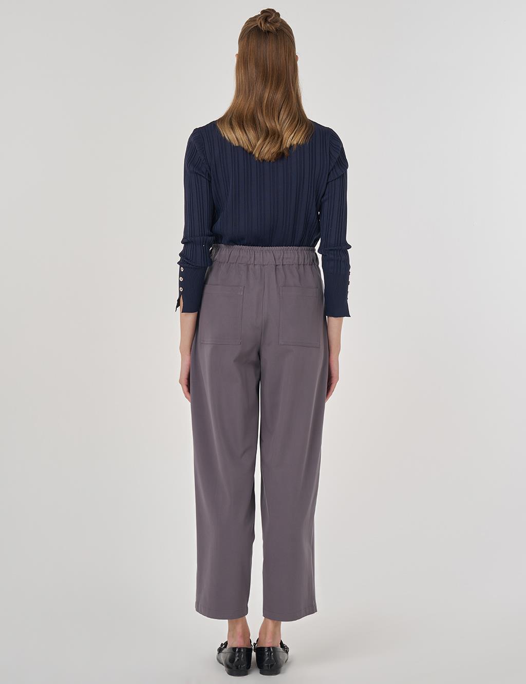 Relaxed-Fit Lyocell Pants Anthracite