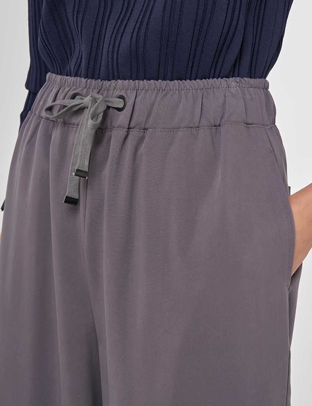 Relaxed-Fit Lyocell Pants Anthracite