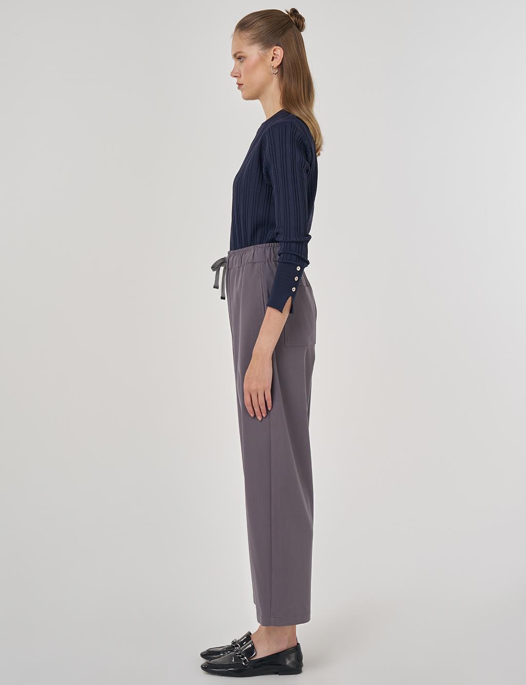 Relaxed-Fit Lyocell Pants Anthracite