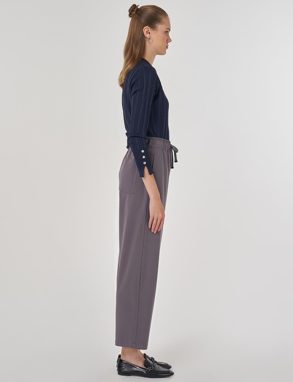 Relaxed-Fit Lyocell Pants Anthracite