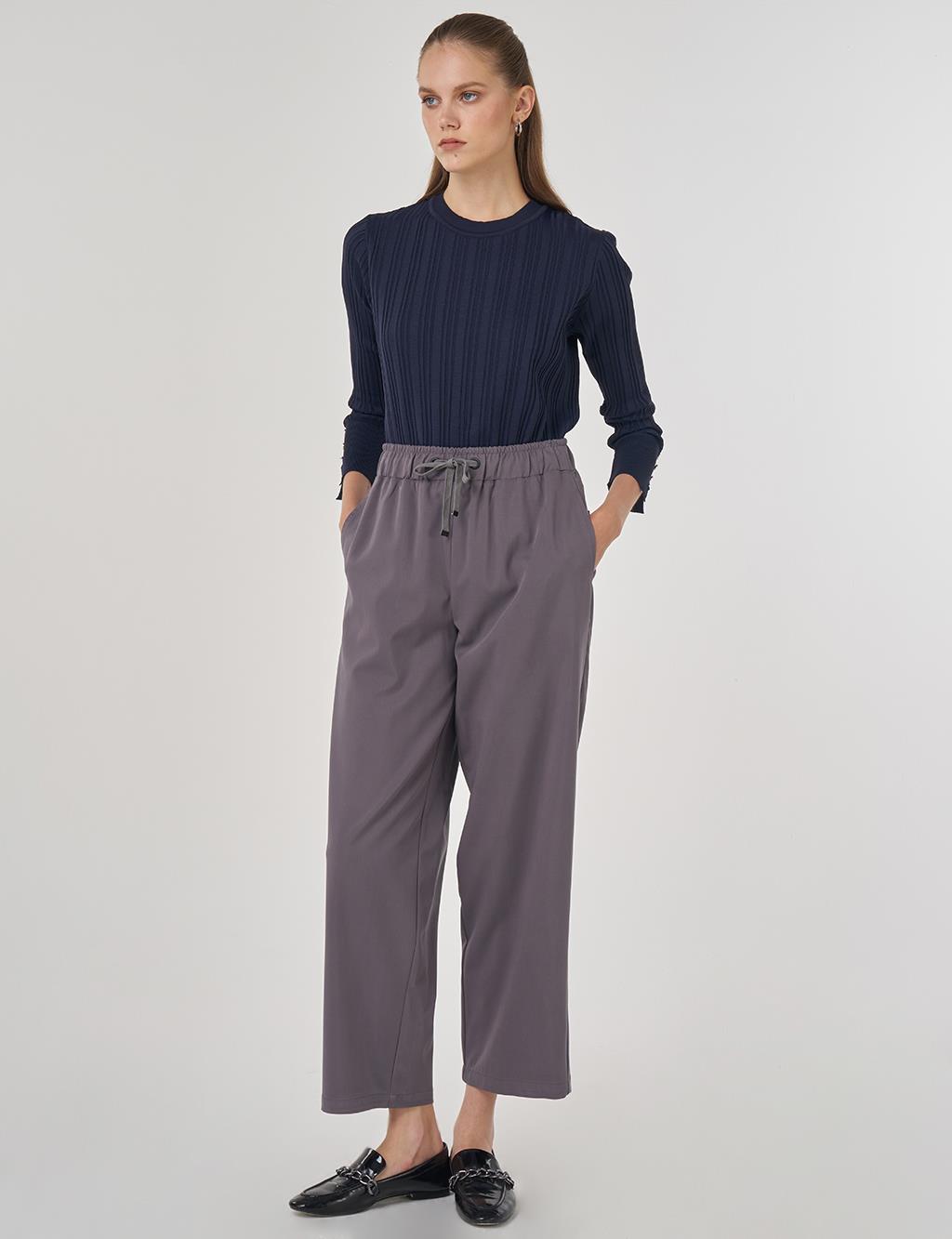 Relaxed-Fit Lyocell Pants Anthracite