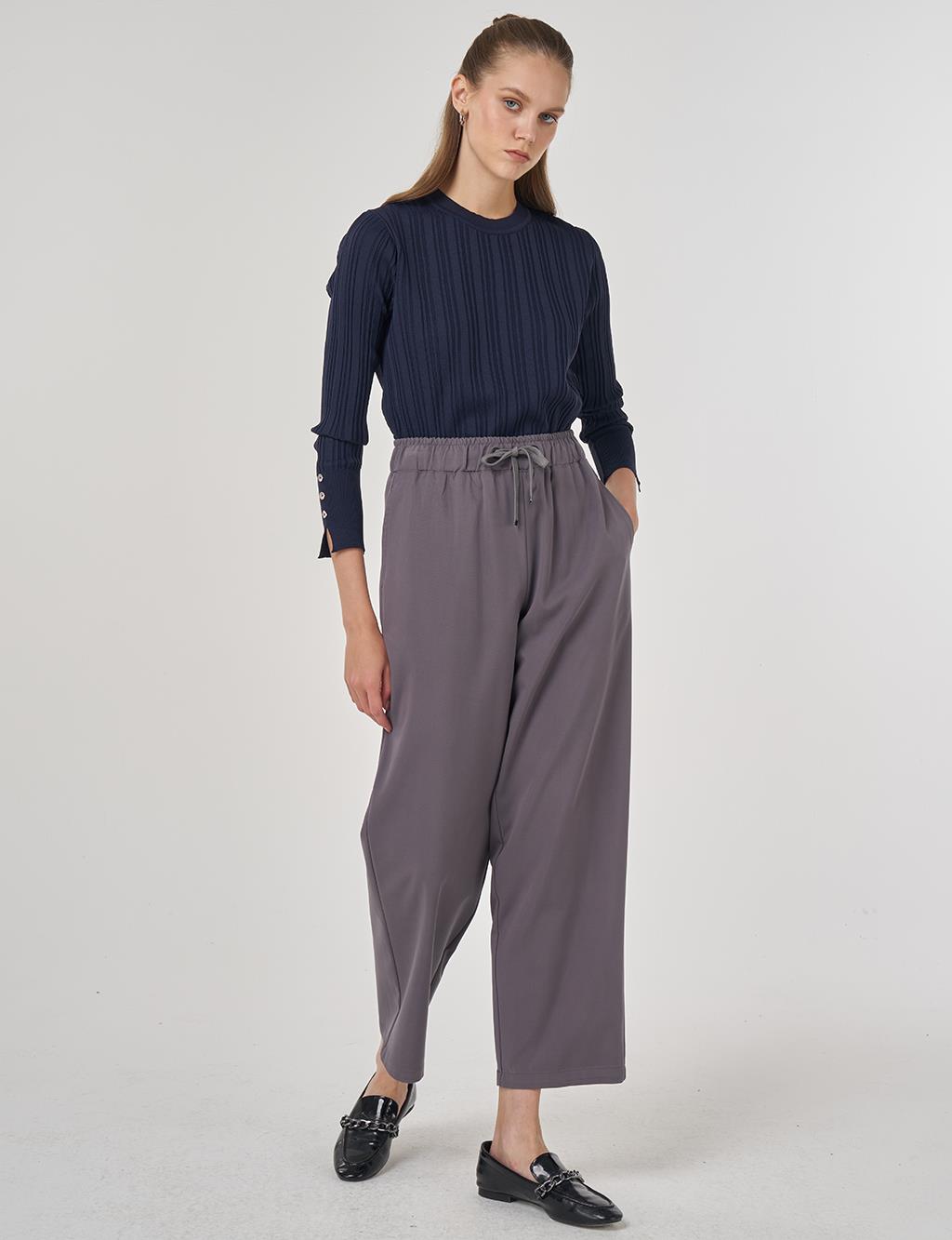 Relaxed-Fit Lyocell Pants Anthracite