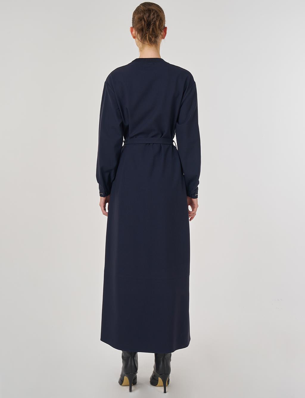 Stitched Maxi Dress in Dark Navy