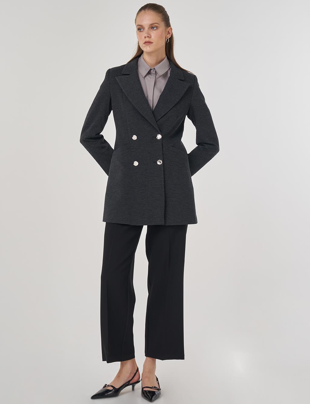 Men's Collar Blazer in Smoke