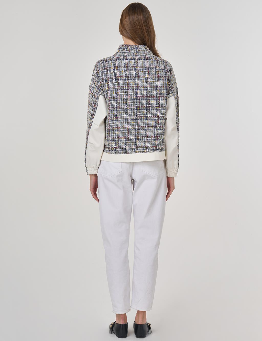 Dik Yaka Sweatshirt İndigo