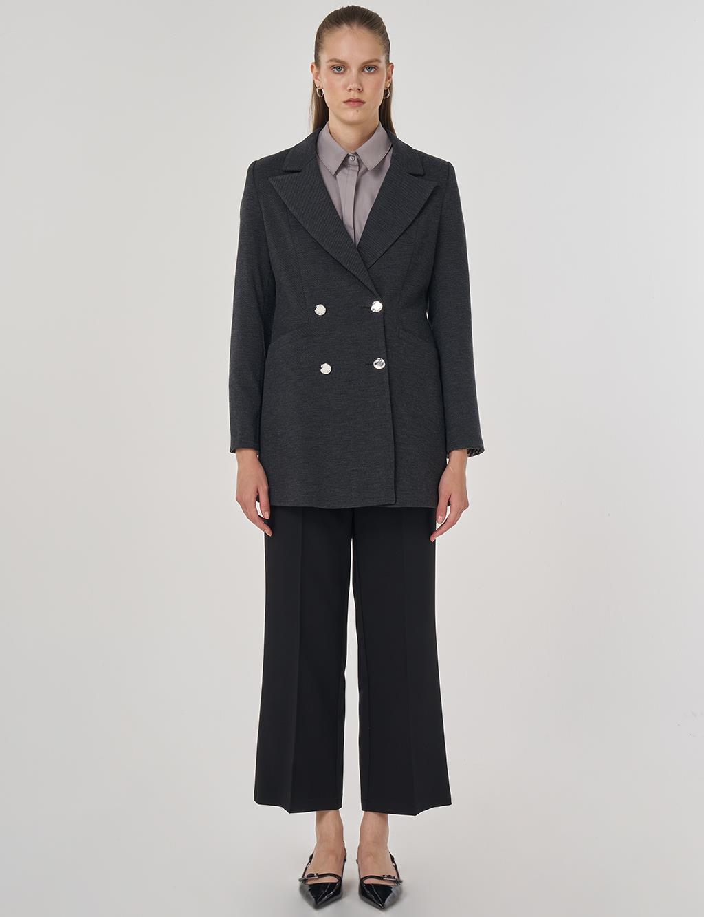 Men's Collar Blazer in Smoke