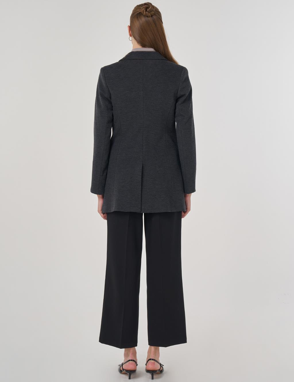 Men's Collar Blazer in Smoke