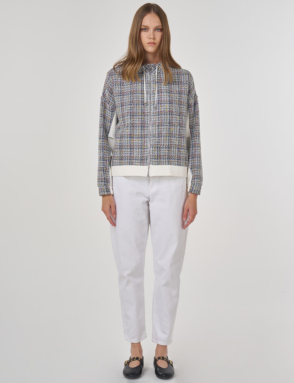 Dik Yaka Sweatshirt İndigo