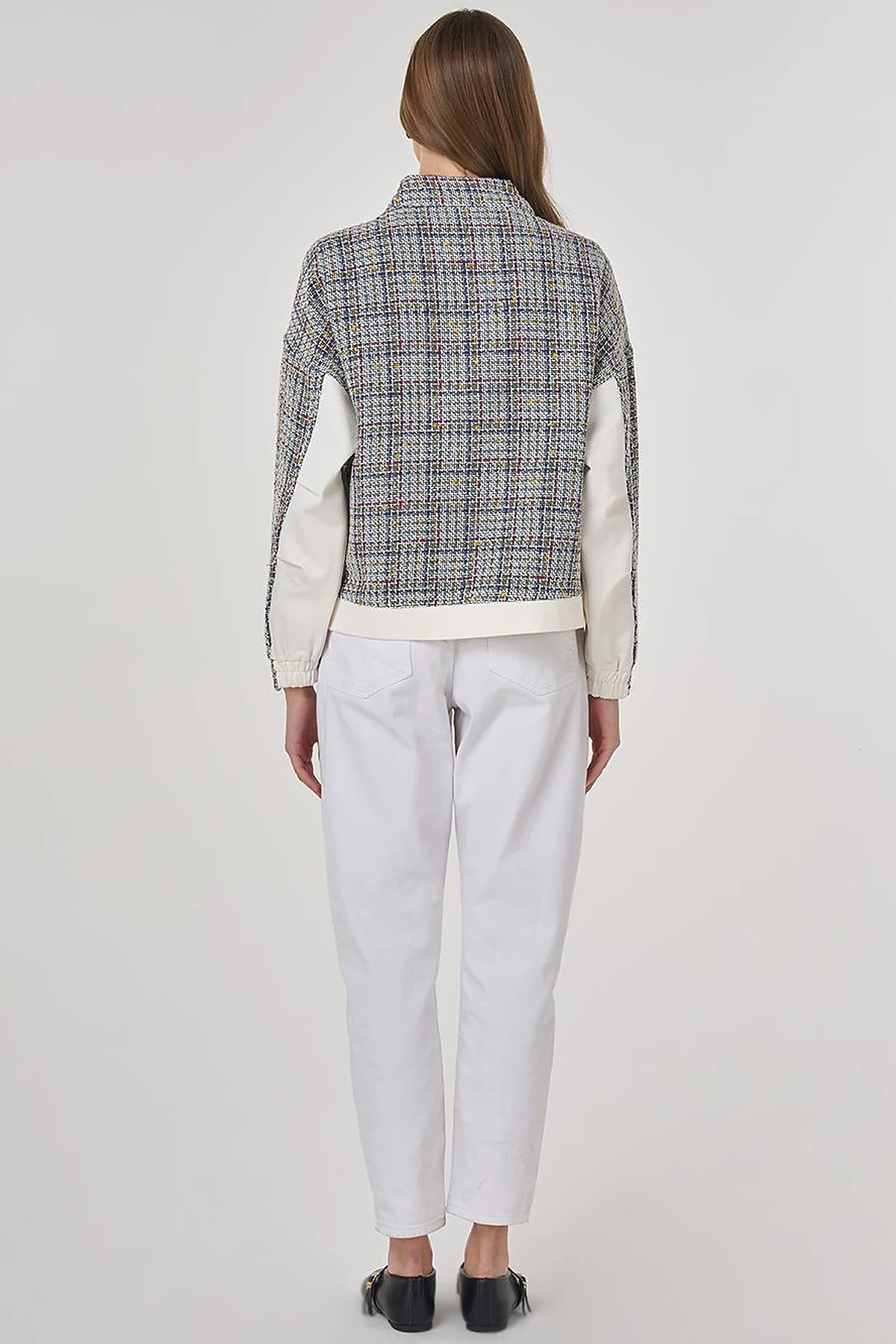 Stand-Up Collar Sweatshirt in Indigo