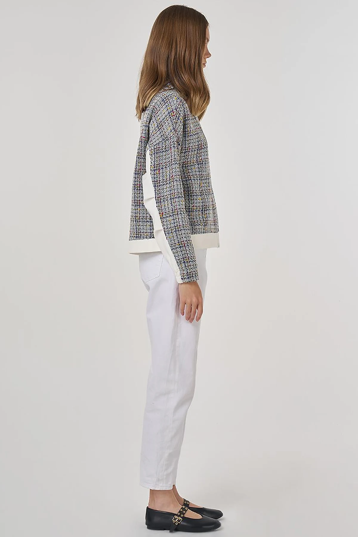 Stand-Up Collar Sweatshirt in Indigo