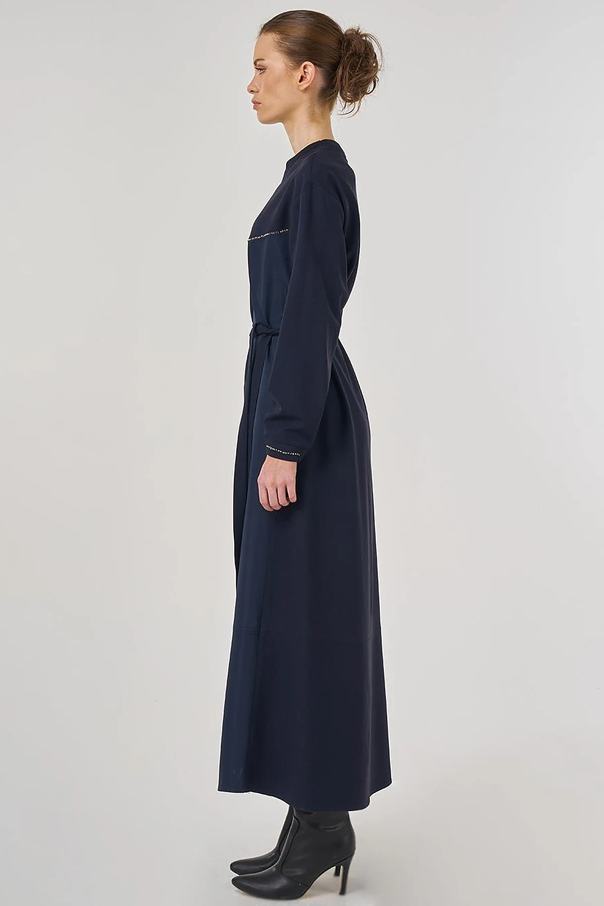 Stitched Maxi Dress in Dark Navy