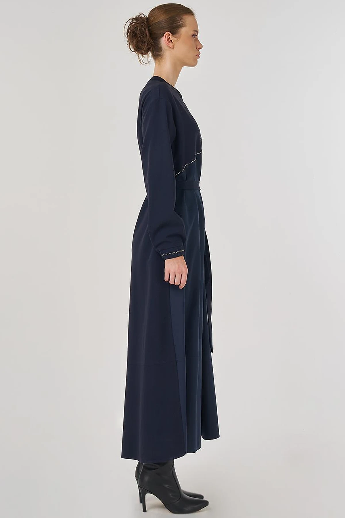 Stitched Maxi Dress in Dark Navy