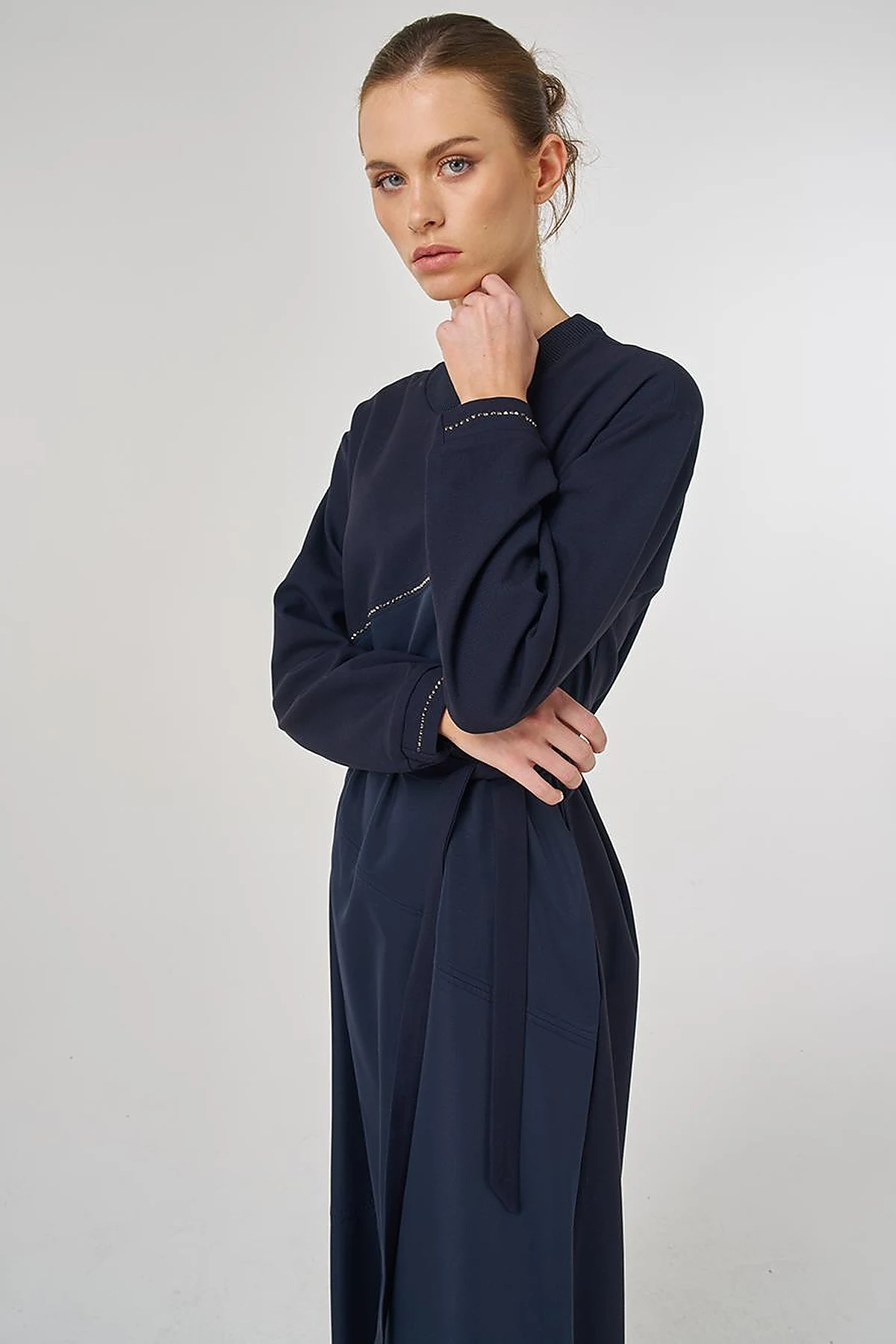 Stitched Maxi Dress in Dark Navy