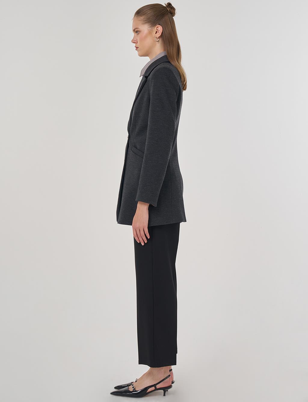 Men's Collar Blazer in Smoke