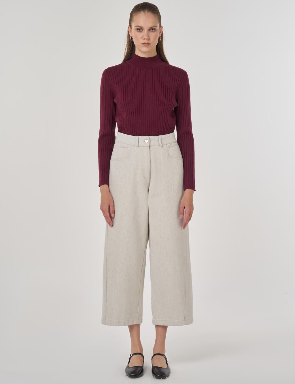 Marine Fit Denim Pants in Gray