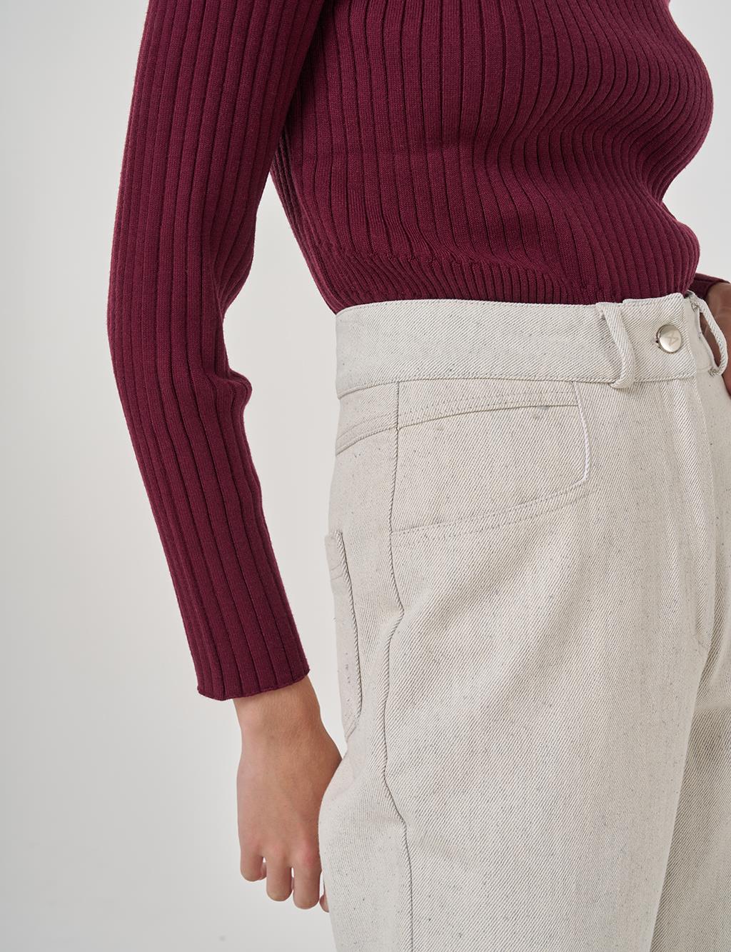 Marine Fit Denim Pants in Gray