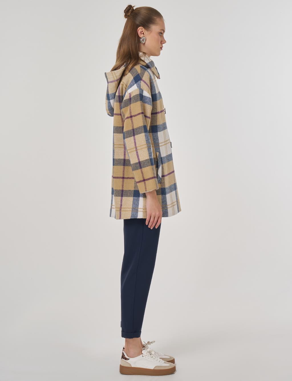 Ekose Desen Kaban Bej