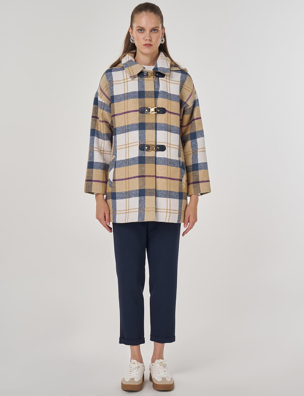 Ekose Desen Kaban Bej