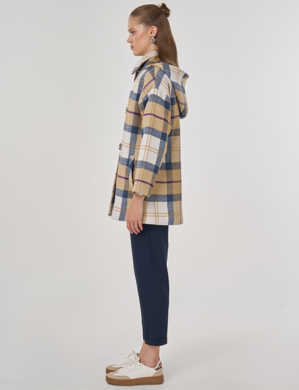 Ekose Desen Kaban Bej