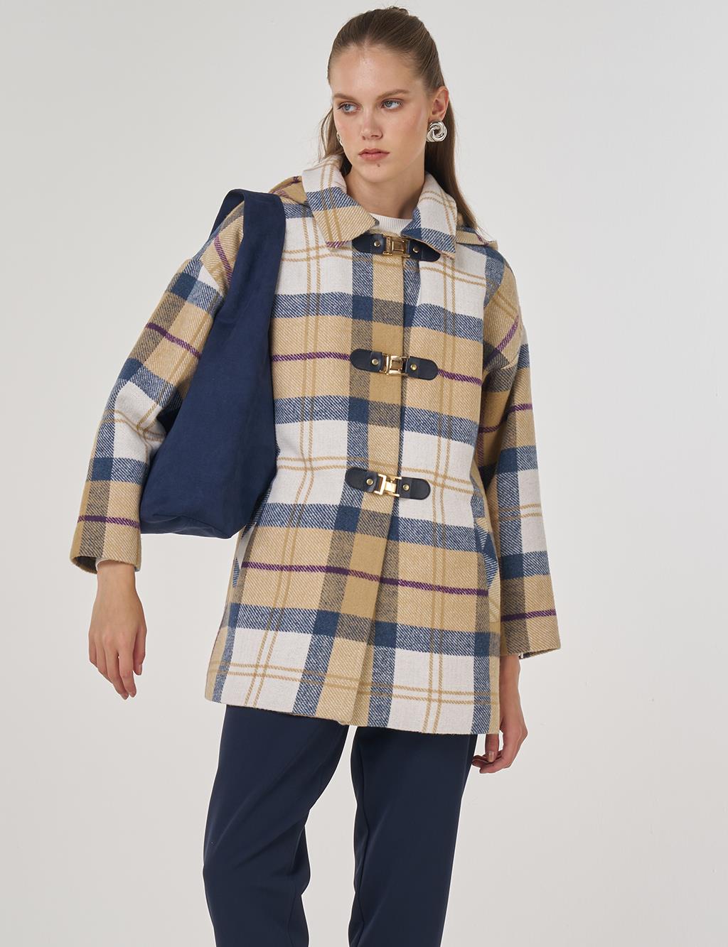 Ekose Desen Kaban Bej