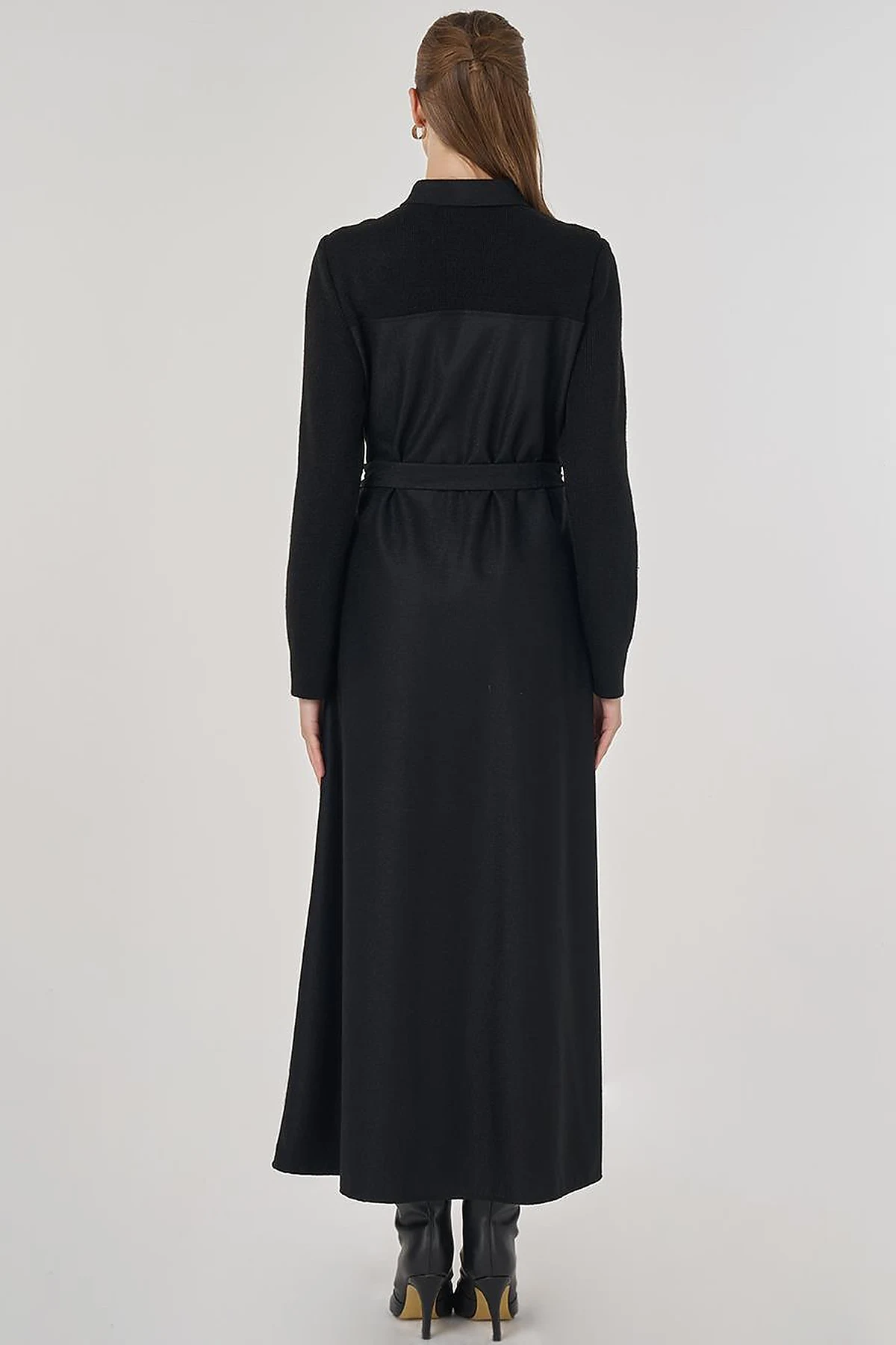 Wool Maxi Dress Black