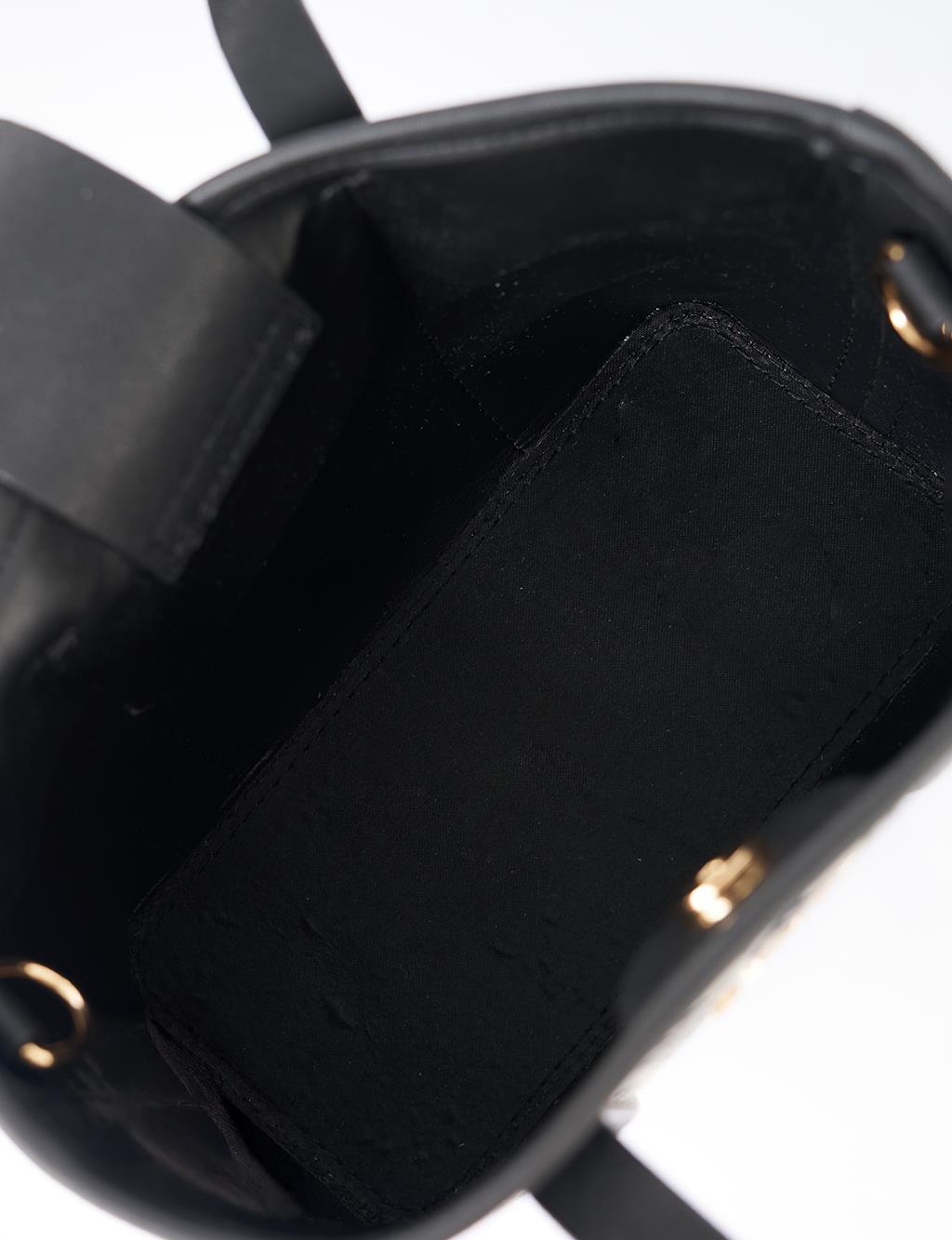 Monogram Pattern Medium Shopper Bag Grey