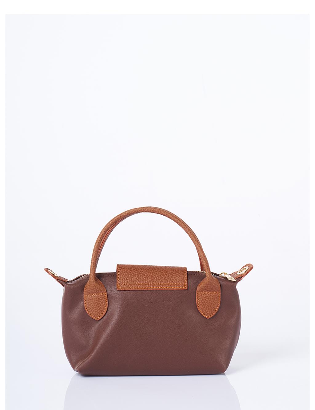 Small Fabric Bag Dark Brown