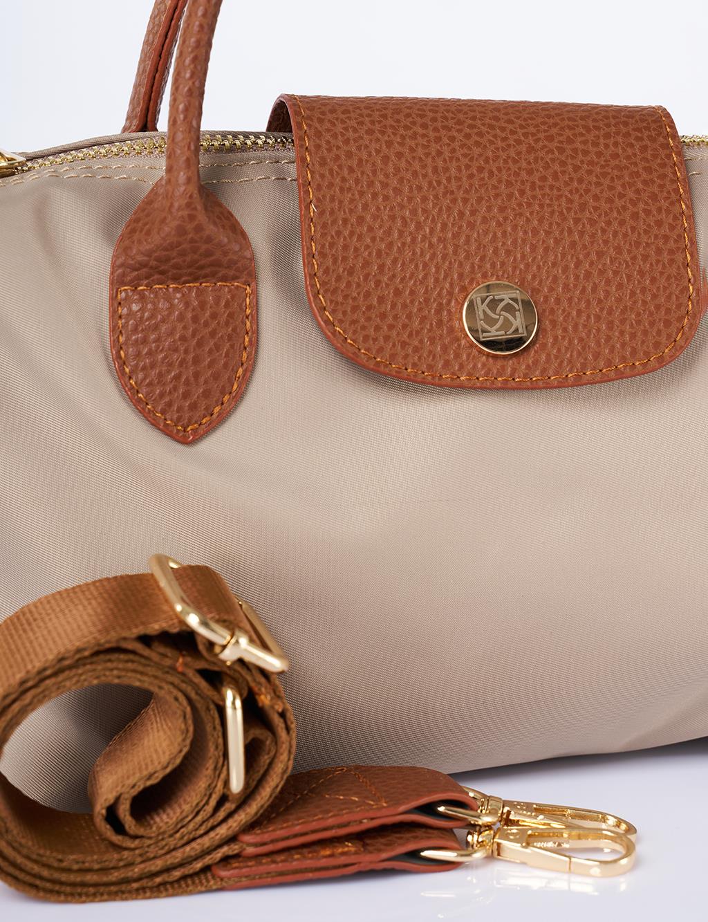 Medium Fabric Bag Stone