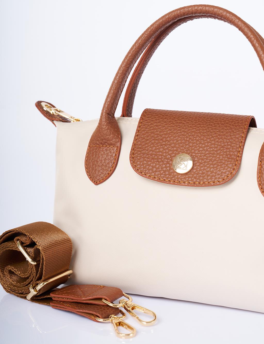 Medium Fabric Bag Cream