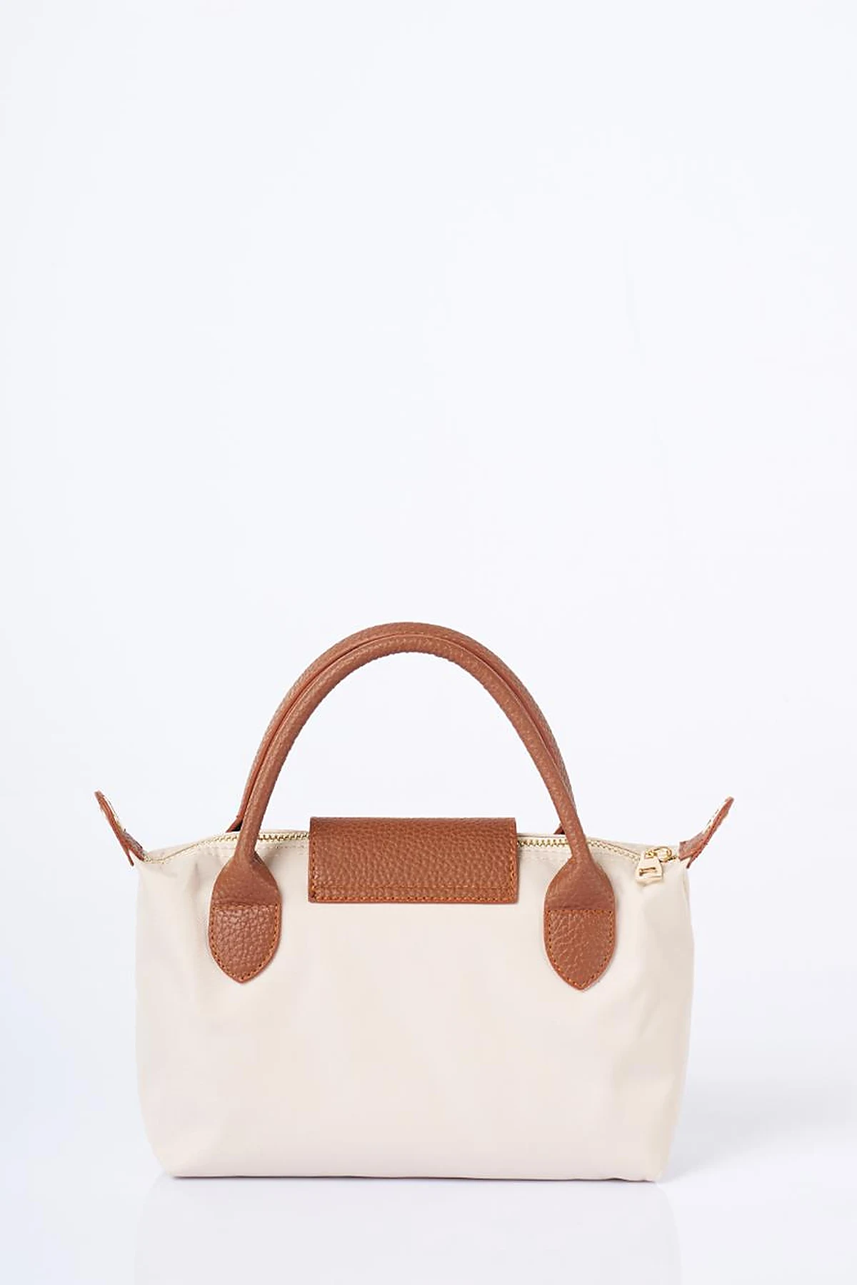 Medium Flap Fabric Bag -Cream