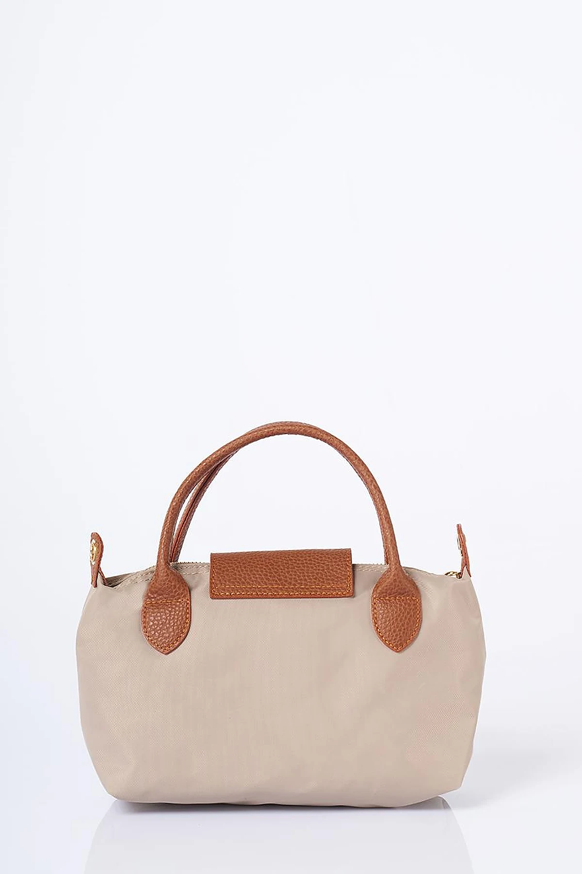 Medium Flap Fabric Bag -Stone