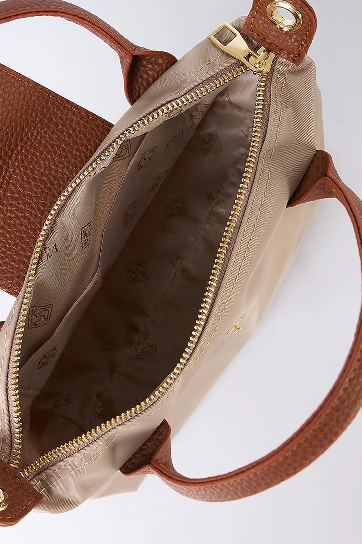 Medium Flap Fabric Bag -Stone
