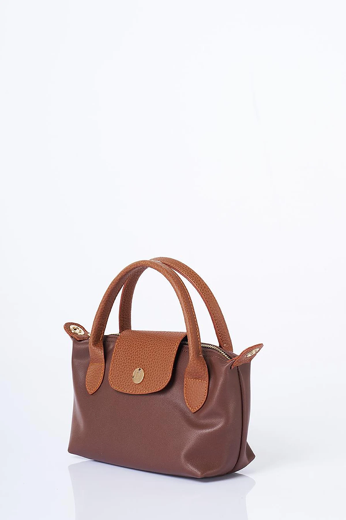 Small Fabric Bag Dark Brown