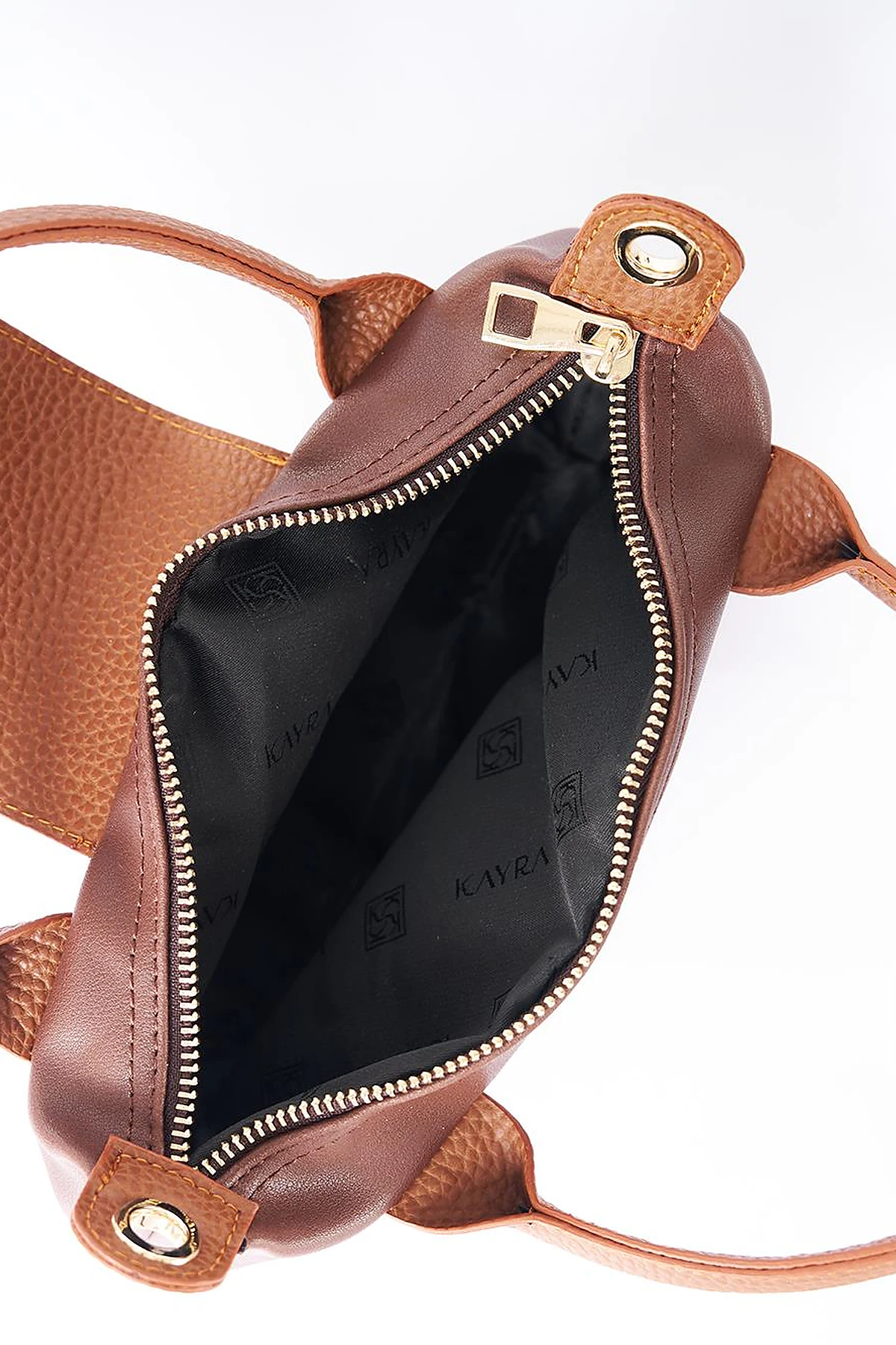 Small Fabric Bag Dark Brown