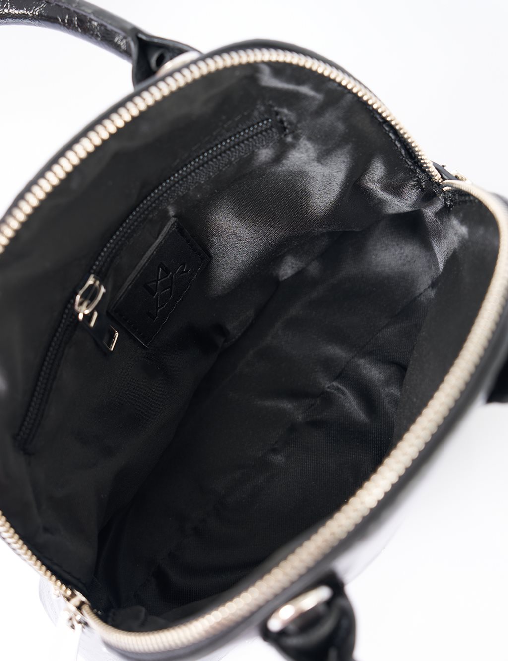 Stud Detailed Mini Faux Leather Handbag Black