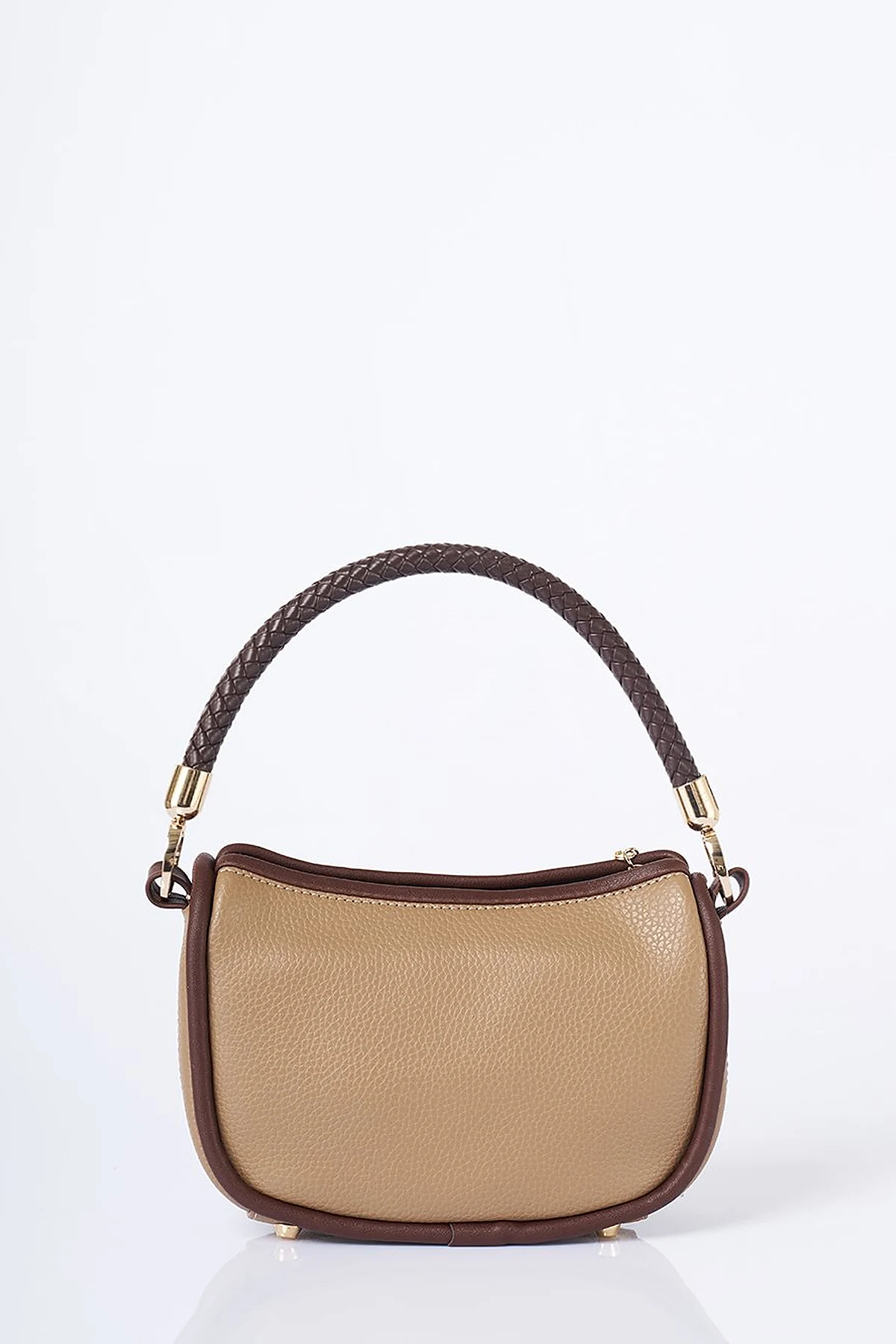 Hobo Bag with Logo Detail Taupe