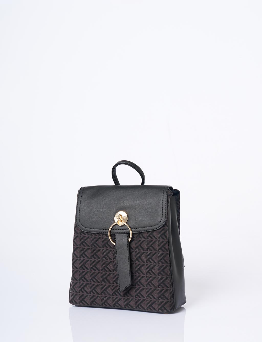 Monogram Pattern Medium Shopper Bag Brown