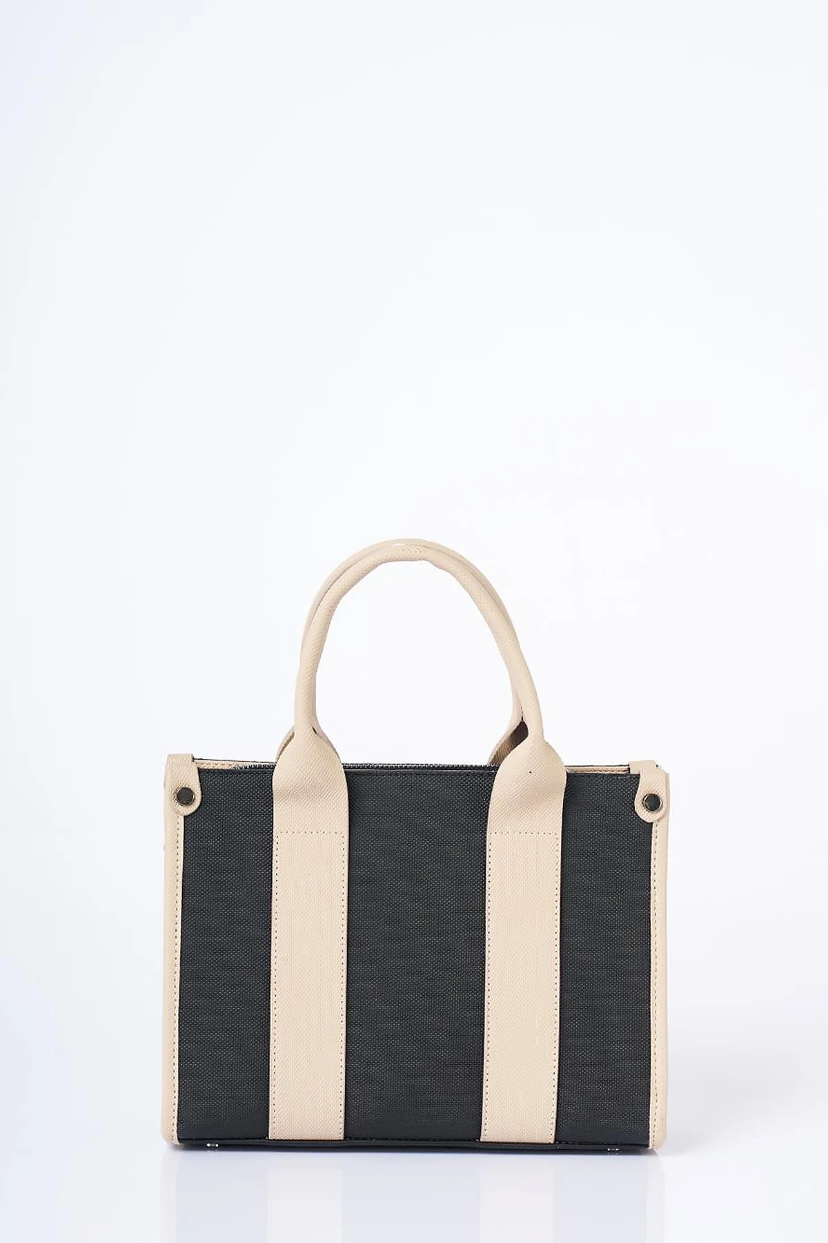 Logo Detailed Tote Bag Black Taupe
