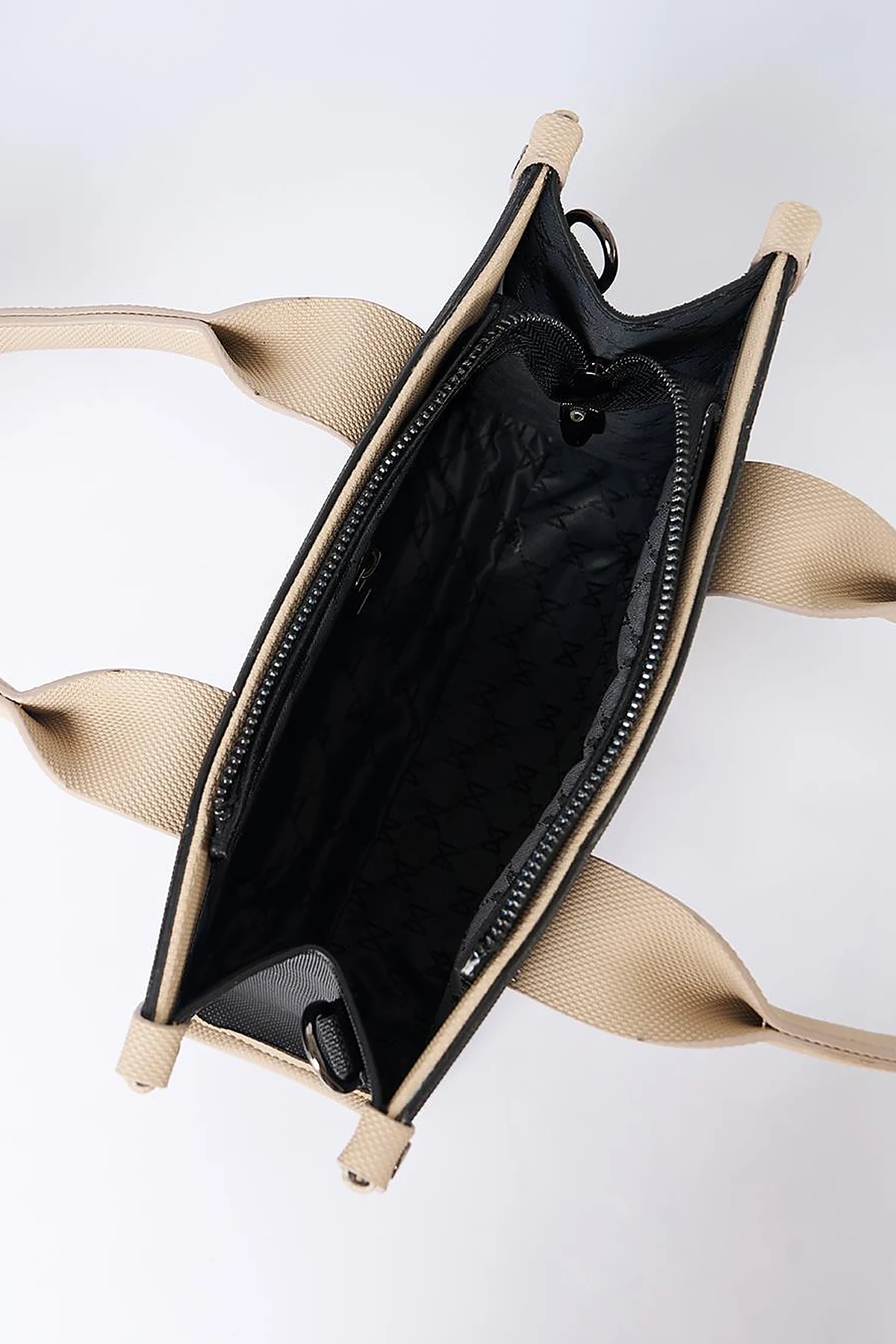 Logo Detailed Tote Bag Black Taupe