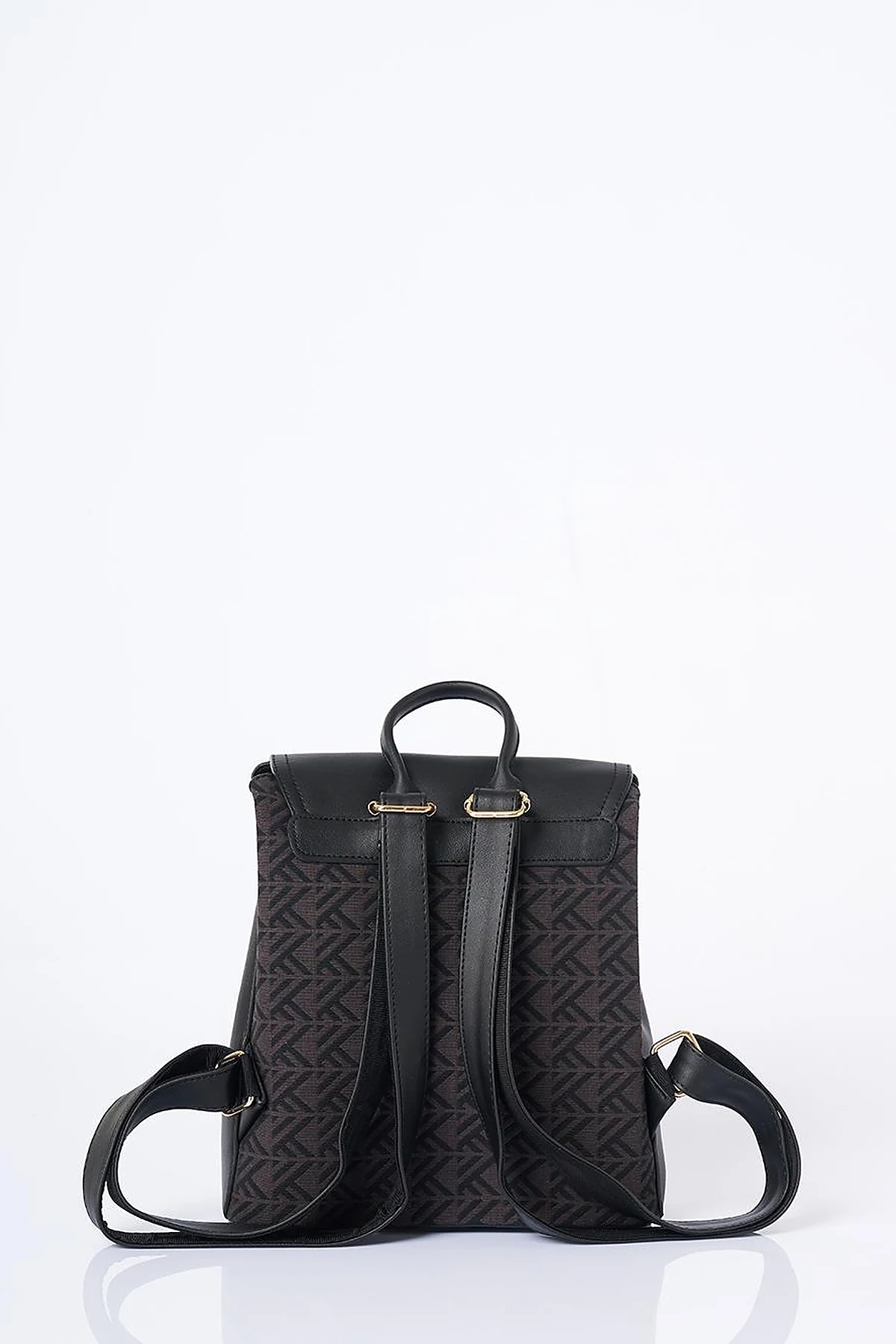 Monogram Desen Orta Boy Shopper Çanta Kahve