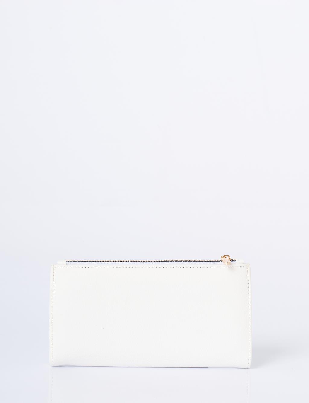 Magnetic Closure Wallet Optical White