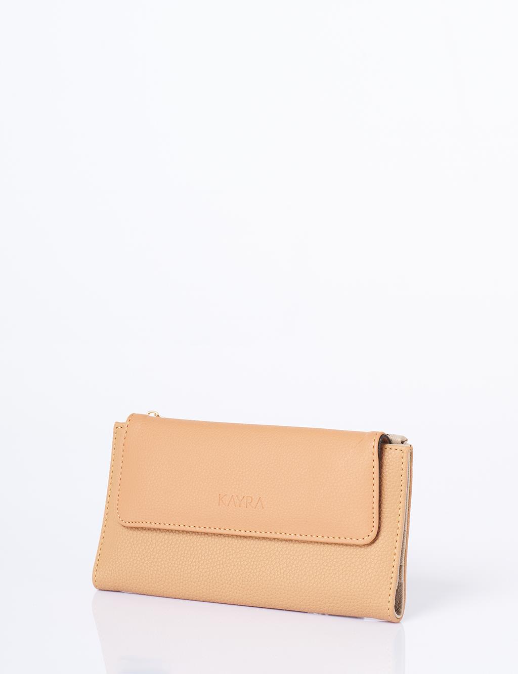 Magnetic Closure Wallet Camel