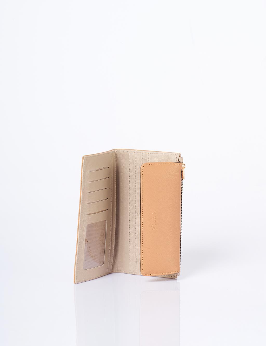 Magnetic Closure Wallet Camel