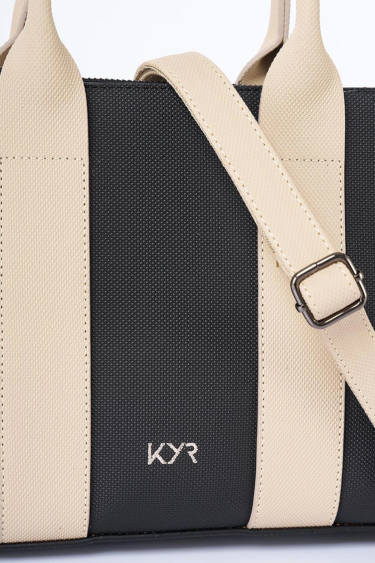 Logo Detailed Tote Bag Black Taupe