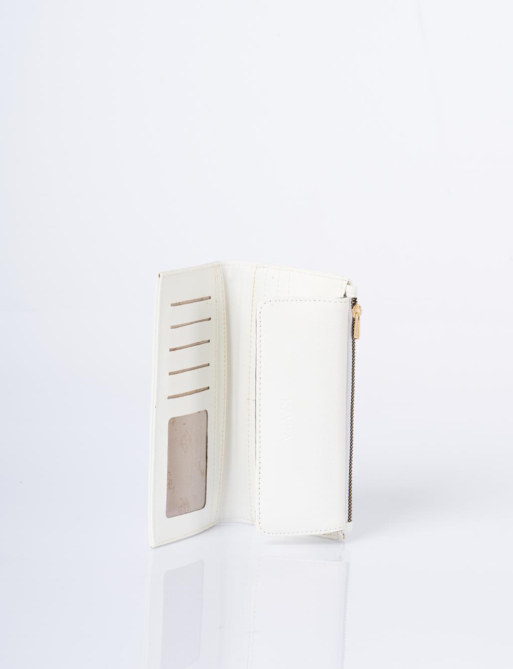 Magnetic Closure Wallet Optical White