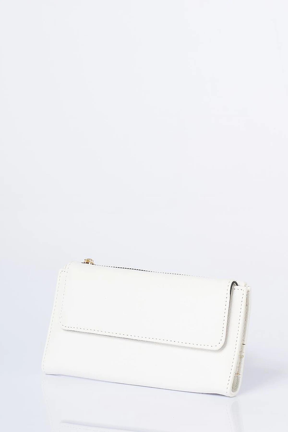 Magnetic Closure Wallet Optical White