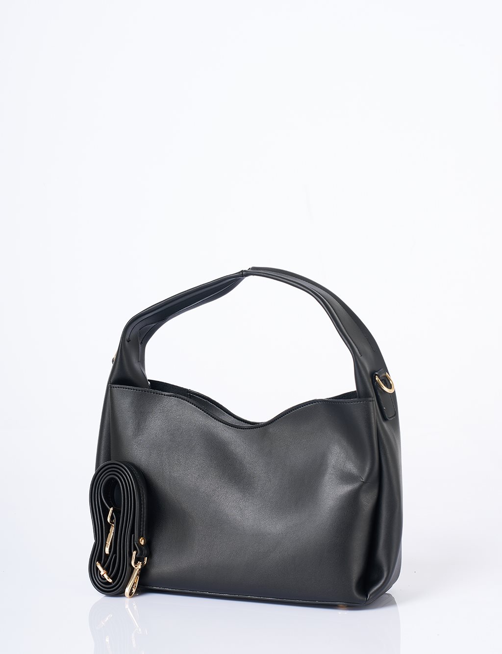 Formlu Shopper Çanta Siyah